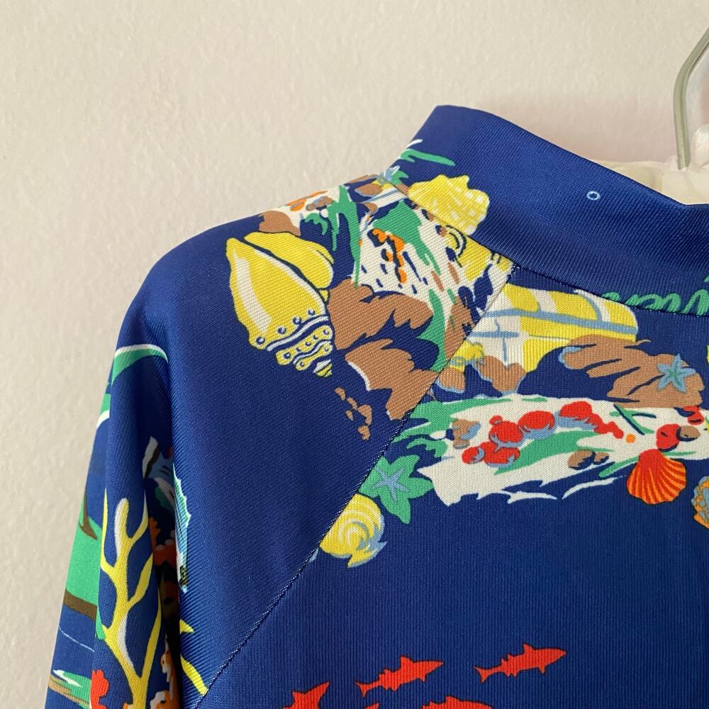 Polo Ralph Lauren Navy Blue Polo Bear Jersey Rash Guard Swimming Boy's size 2T - Picture 3 of 9